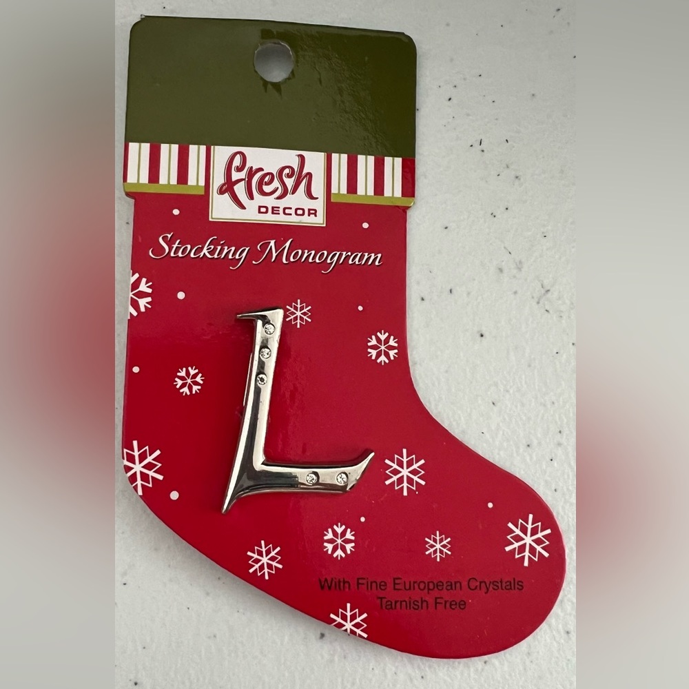 5 for $20 Monogram L with fine European Crystals